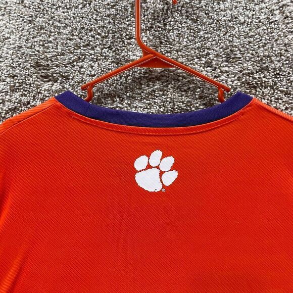 Clemon Tigers Shirt Mens 2XL XXL Orange Striped Athletic Colosseum NCAA Football - Picture 10 of 13